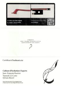 Charles Nicolas Bazin c.1890/1900 Certificate 2