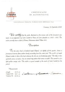 Carlo Carletti, Pieve di Cento c.1910-15 Certificate 1