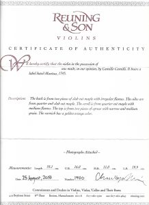 TV - Camillo Camilli, Manuta 1745 Reuning Certificate 1